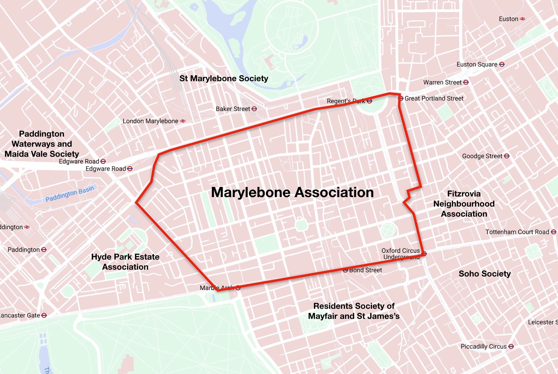 Map of Marylebone
